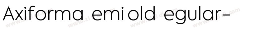 Axiforma SemiBold Regular字体转换